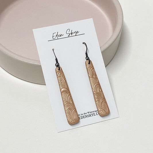 Geo Dangle Earrings - Copper Quinn