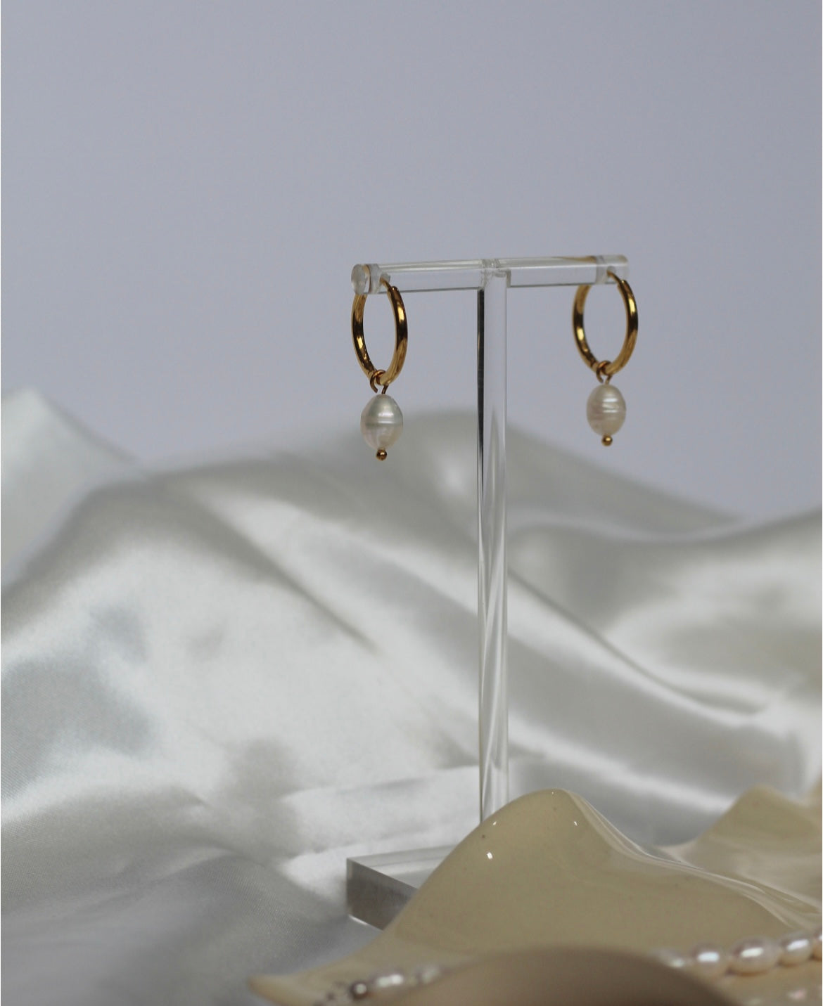 Tiana Pearl Hoops