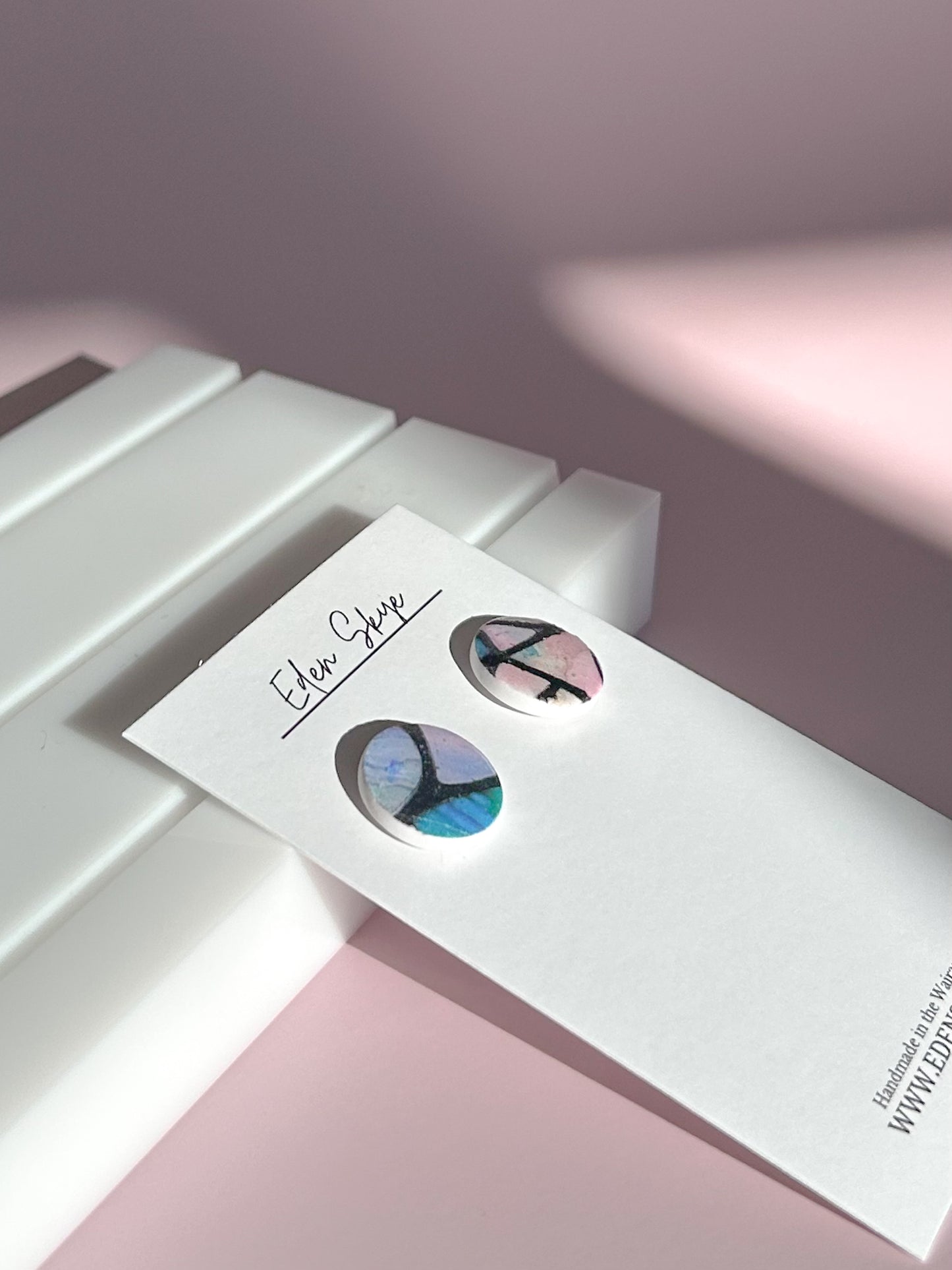 Studs - Stained Glass Look With Resin Coating