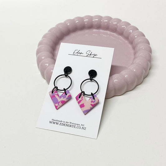 Point Drop Dangle Earrings - Multicoloured