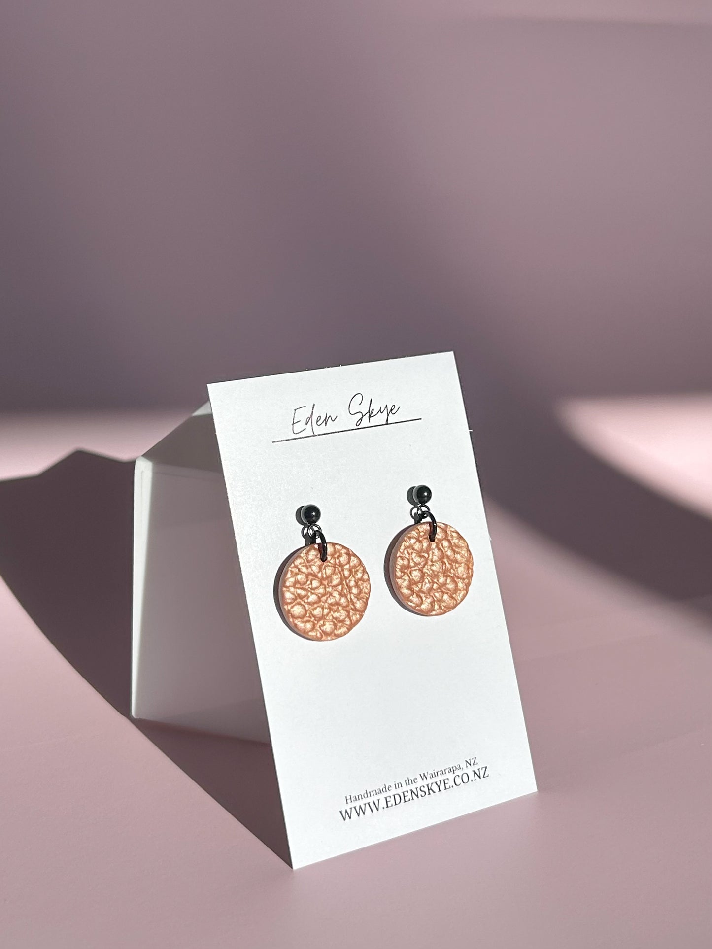Cooper Leather Look Midi Earrings