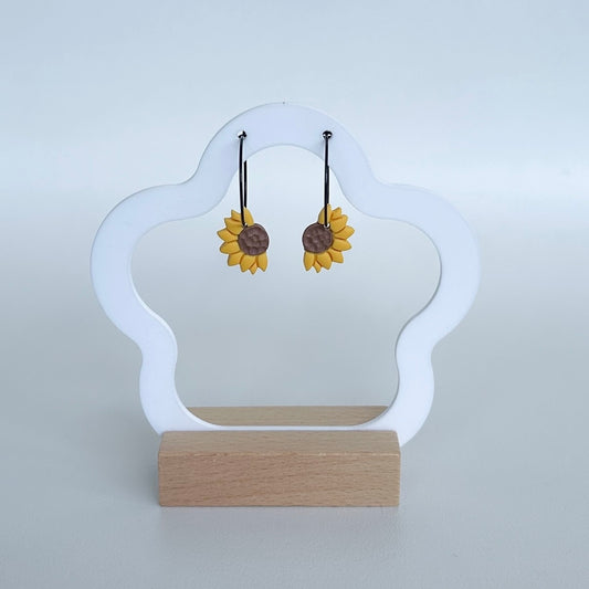 Sunflower Hoop Earrings - Style A