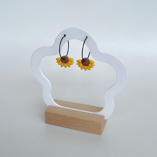 Sunflower Hoop Earrings - Style B