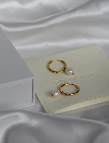 Tiana Pearl Hoops