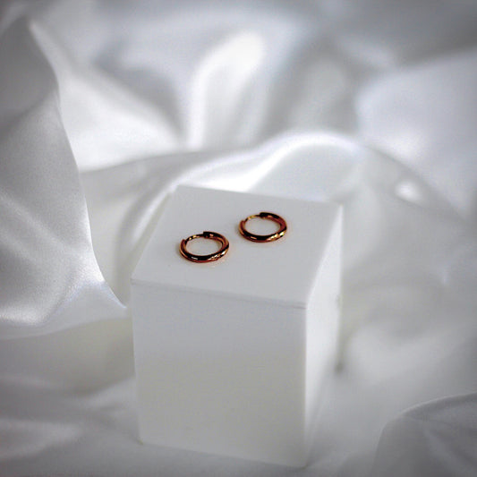 Classic Huggie Hoops - Rose Gold