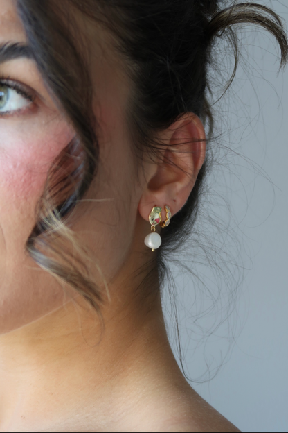 Ella Freshwater Pearl Drops - Gold