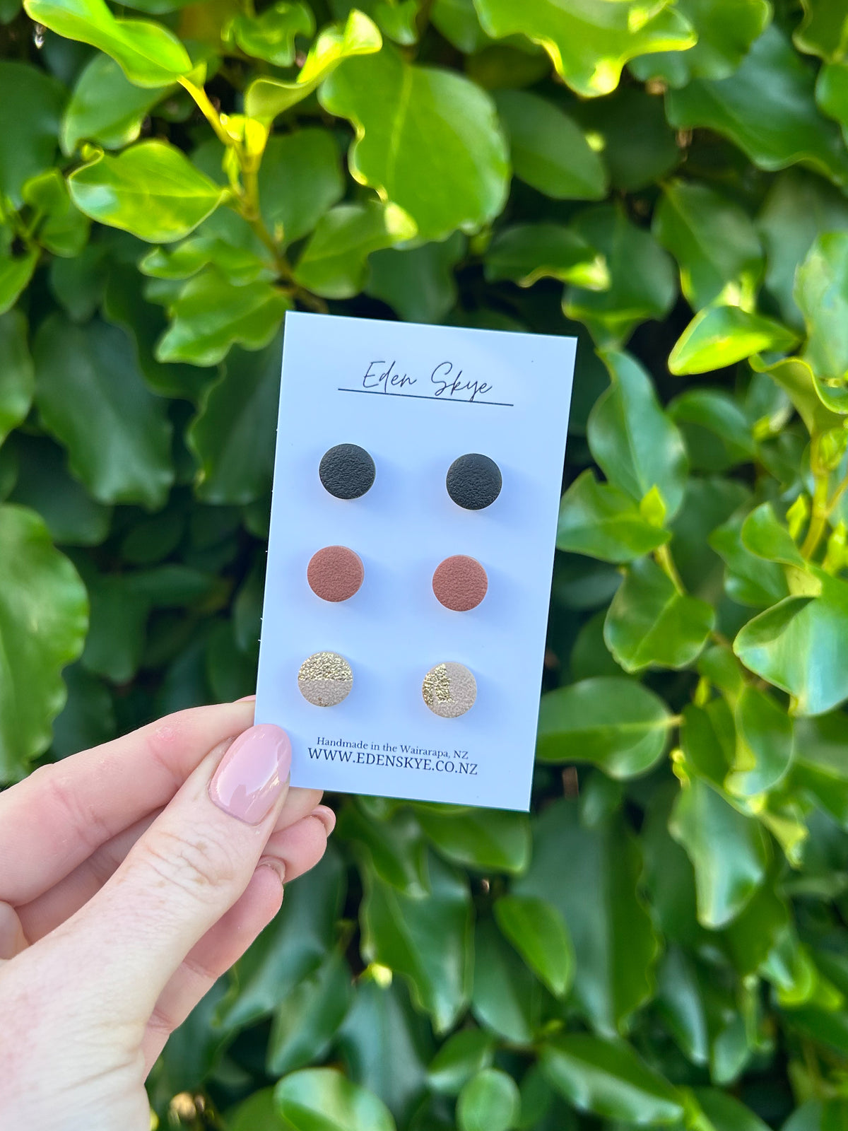 Stud Pack - Black / Cocoa / Nude + Gold Fleck
