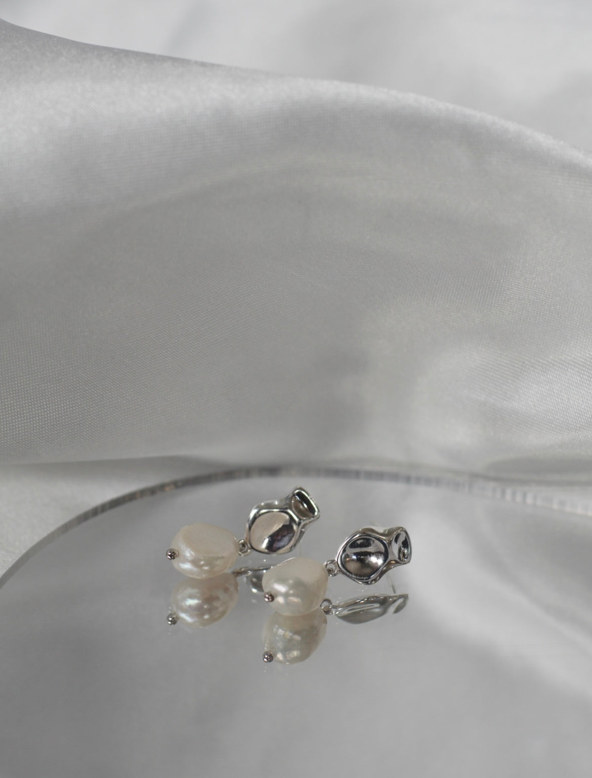 Ella Freshwater Pearl Drops - Silver