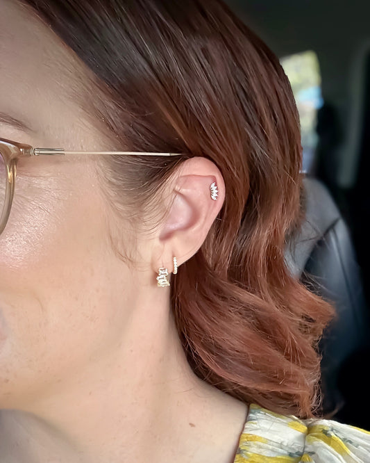 Crown Studs - Silver