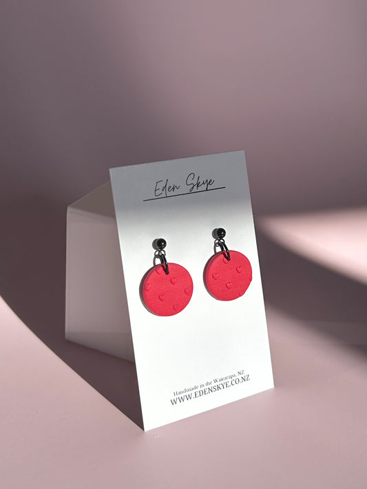 Red Heart Midi Earrings