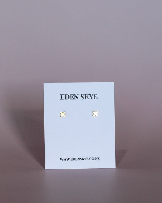 Mini X Studs - Gold