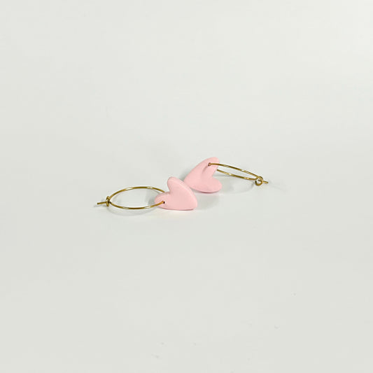 Mother’s Day Heart Hoops - Gold Hardware