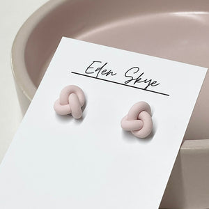 Knotted Studs - PALE PINK