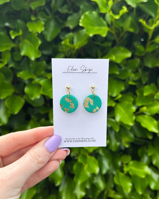 Christmas Midi - Green and Gold Fleck Texture