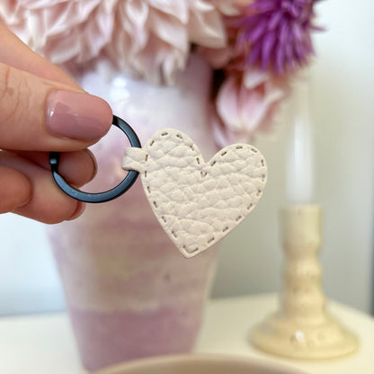 PRE ORDER - Personalised Bag Charm - Leather Look Heart
