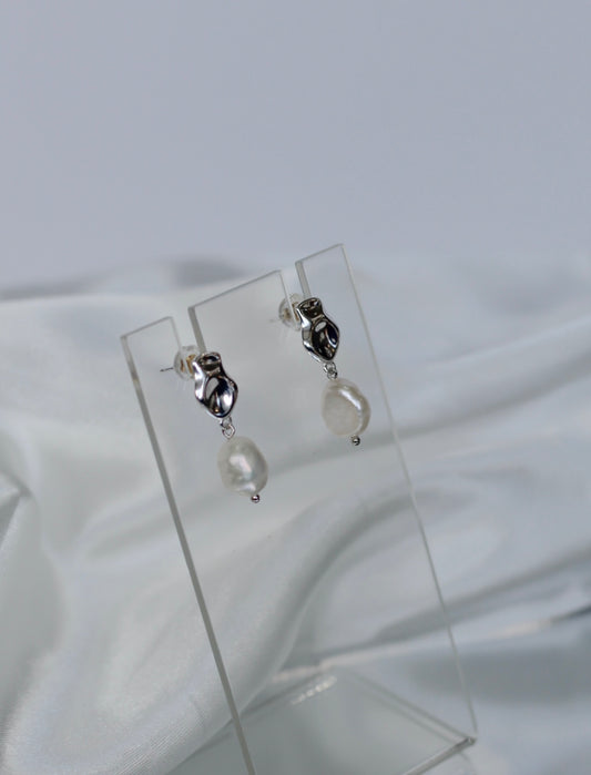 Ella Freshwater Pearl Drops - Silver