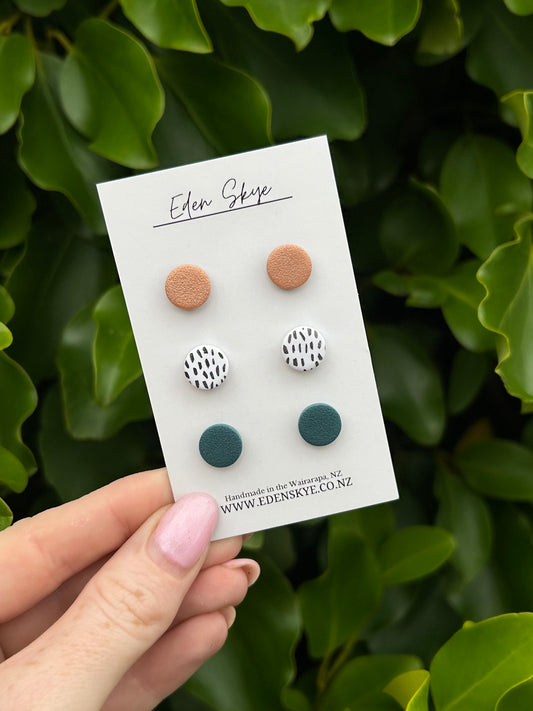 Stud Pack - Copper / Speckled / Green Textured Pack