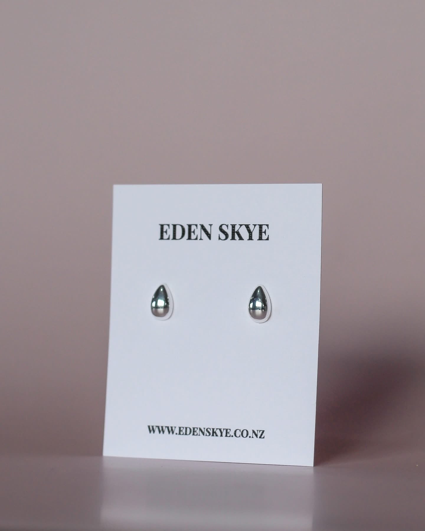 Tear Drop Studs - Silver