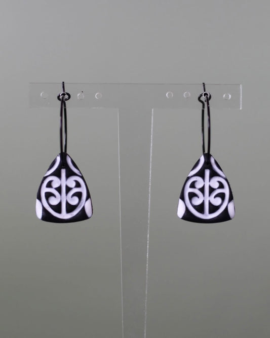 Kamaia Hoops - Pango with Mā Paint