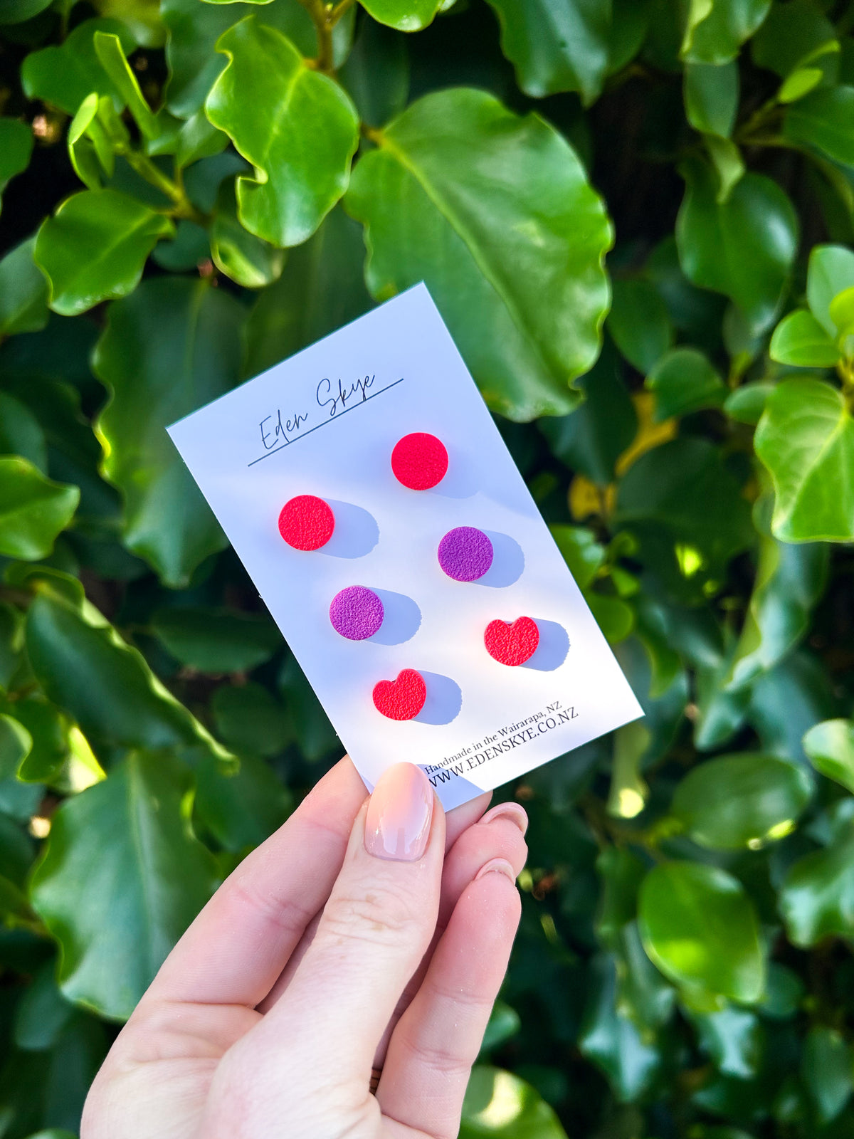 Stud Pack - Raspberry / Purple / Raspberry Heart