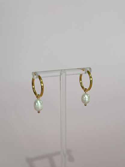 Tiana Pearl Hoops