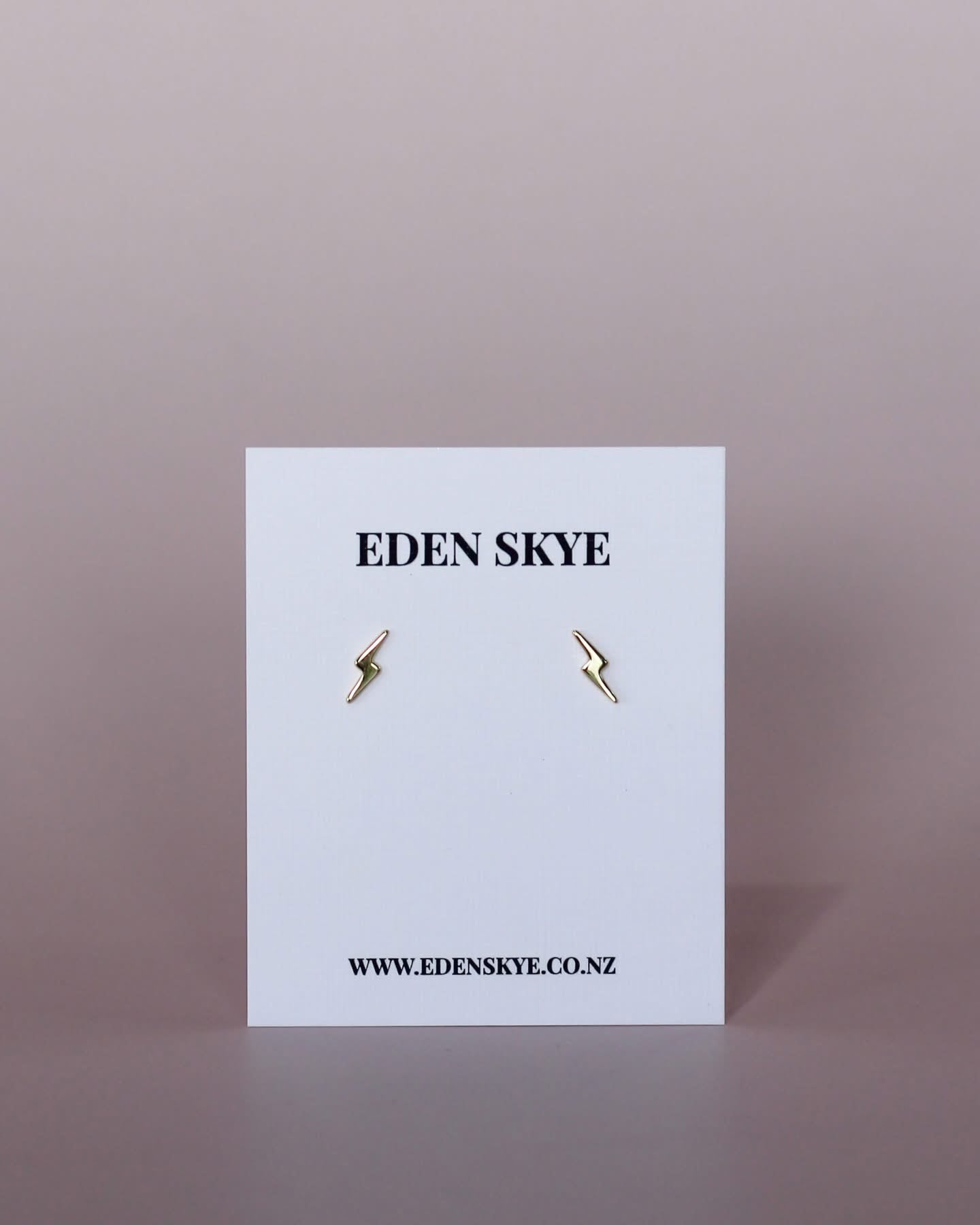 Lightening Bolt Studs - Gold