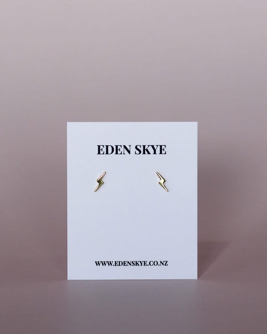 Lightening Bolt Studs - Gold