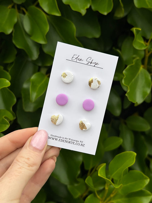 Stud Pack - Gold / White / Purple Pack