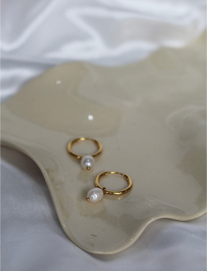 Tiana Pearl Hoops