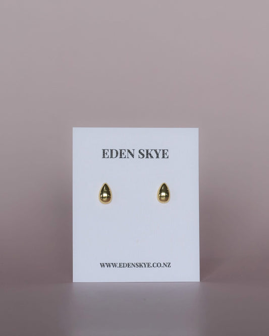 Tear Drop Studs - Gold