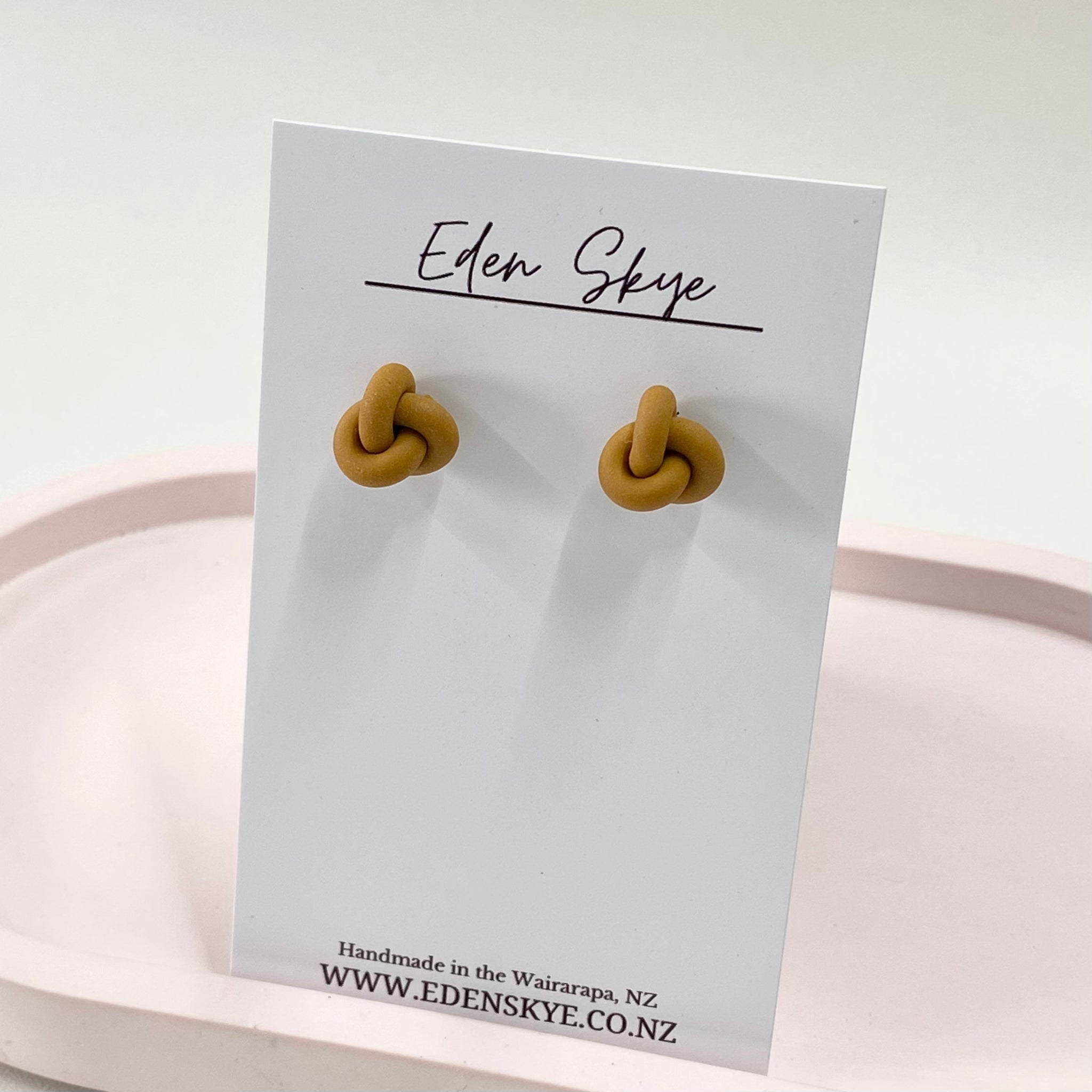 Knotted Studs - MUSTARD