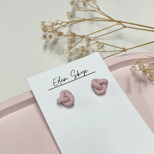 Knotted Studs - PINK